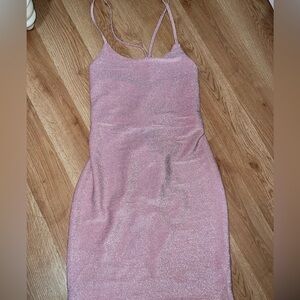 Amazon Pink Backless Dress